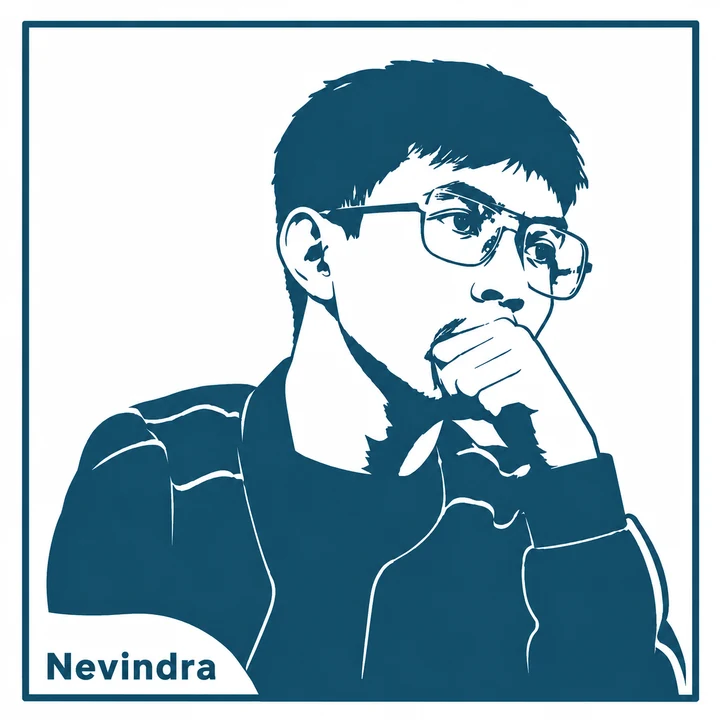 Line-art portrait of Nevindra Ibnazhifi